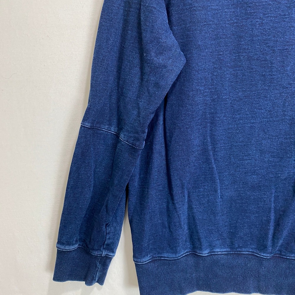 G Star Raw Blue Denim‎ Look Crewneck Sweatshirt Men's Size Medium Distressed - Picture 3 of 9